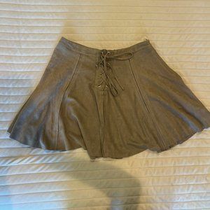 Design Lab Flowy Tan Tie Up Skirt - Size M